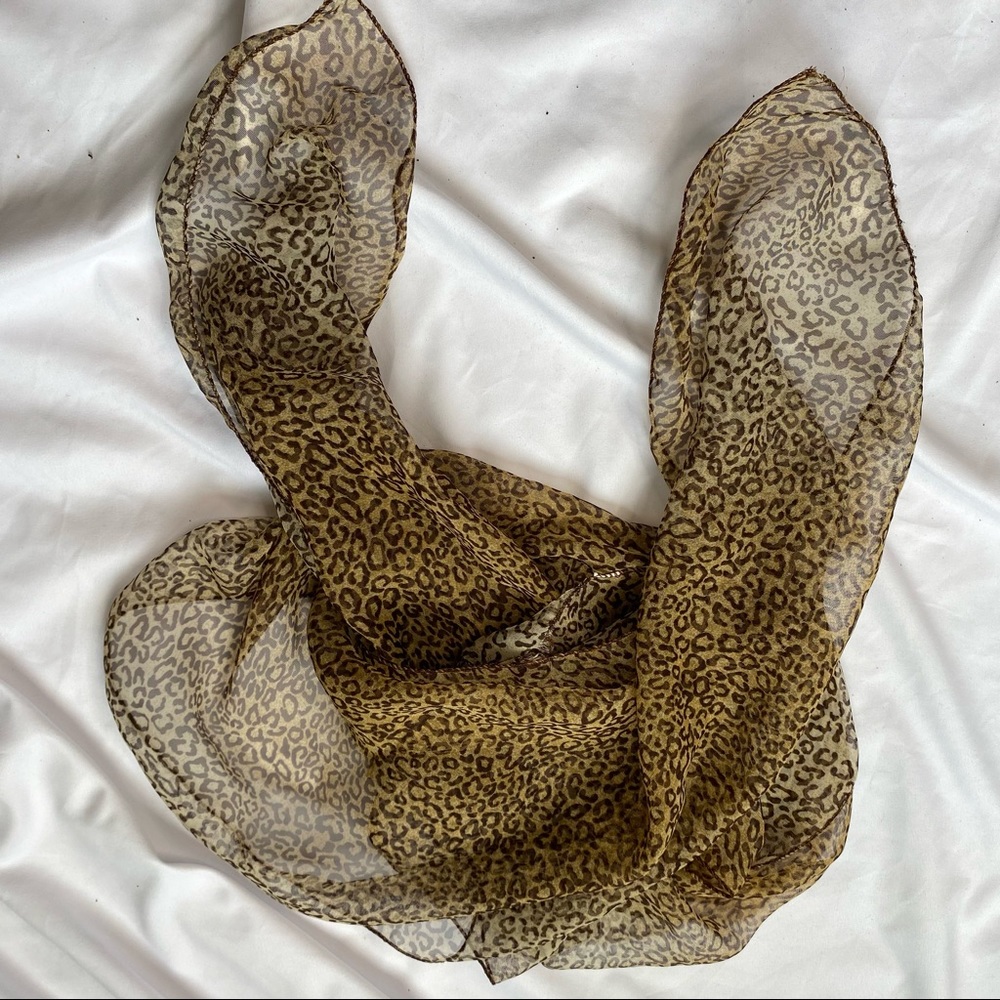 Animal print shear scarf